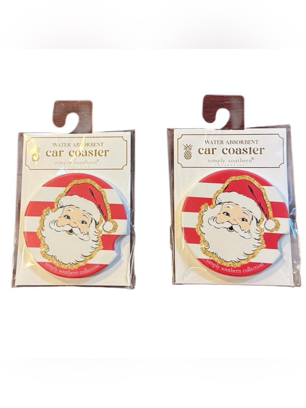 Simply Southern Holiday Car Coasters (Set of 2) - Choose 1 Set